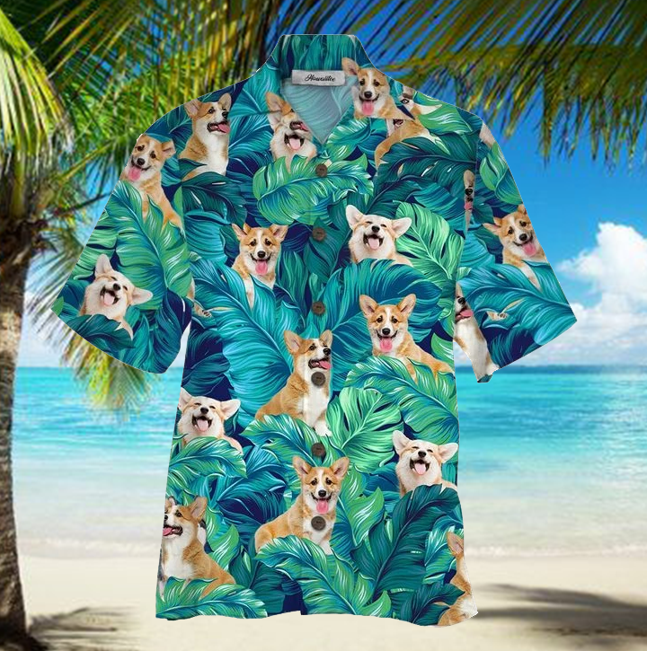 Corgi Hawaiian Shirt