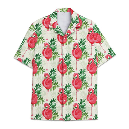 Hawaiian Shirt Flamingo Tropical Flower And Leaf Combined With Shirt