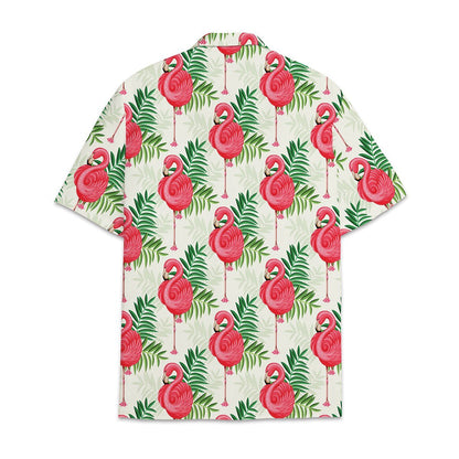 Hawaiian Shirt Flamingo Tropical Flower And Leaf Combined With Shirt