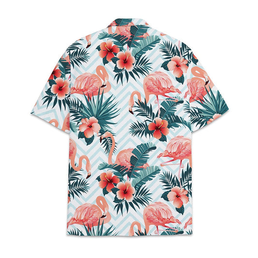 Hawaiian Shirt Flamingo Tropical Flower And Leaf Combined With Shirt