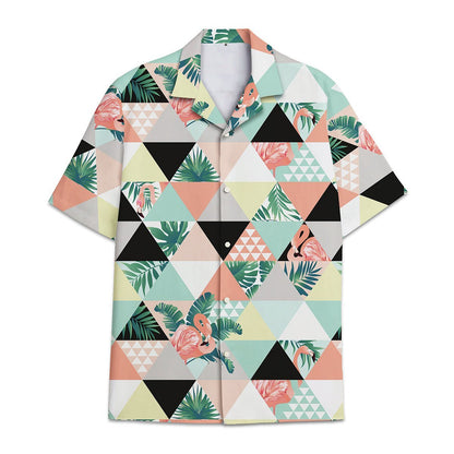 Hawaiian Shirt Flamingo Tropical Flower And Leaf Combined With Shirt