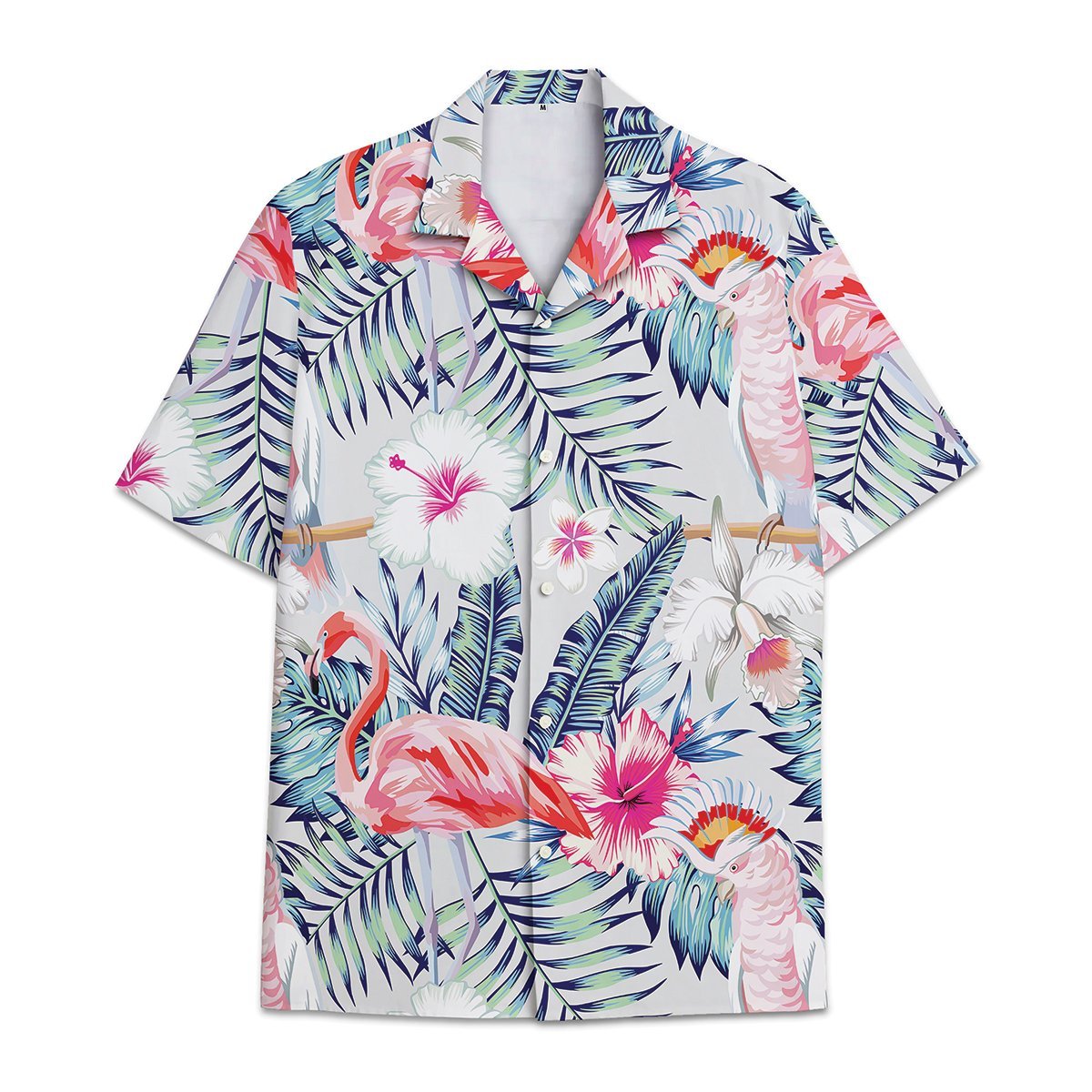 Hawaiian Shirt Flamingo Tropical Flower And Leaf Combined With Shirt