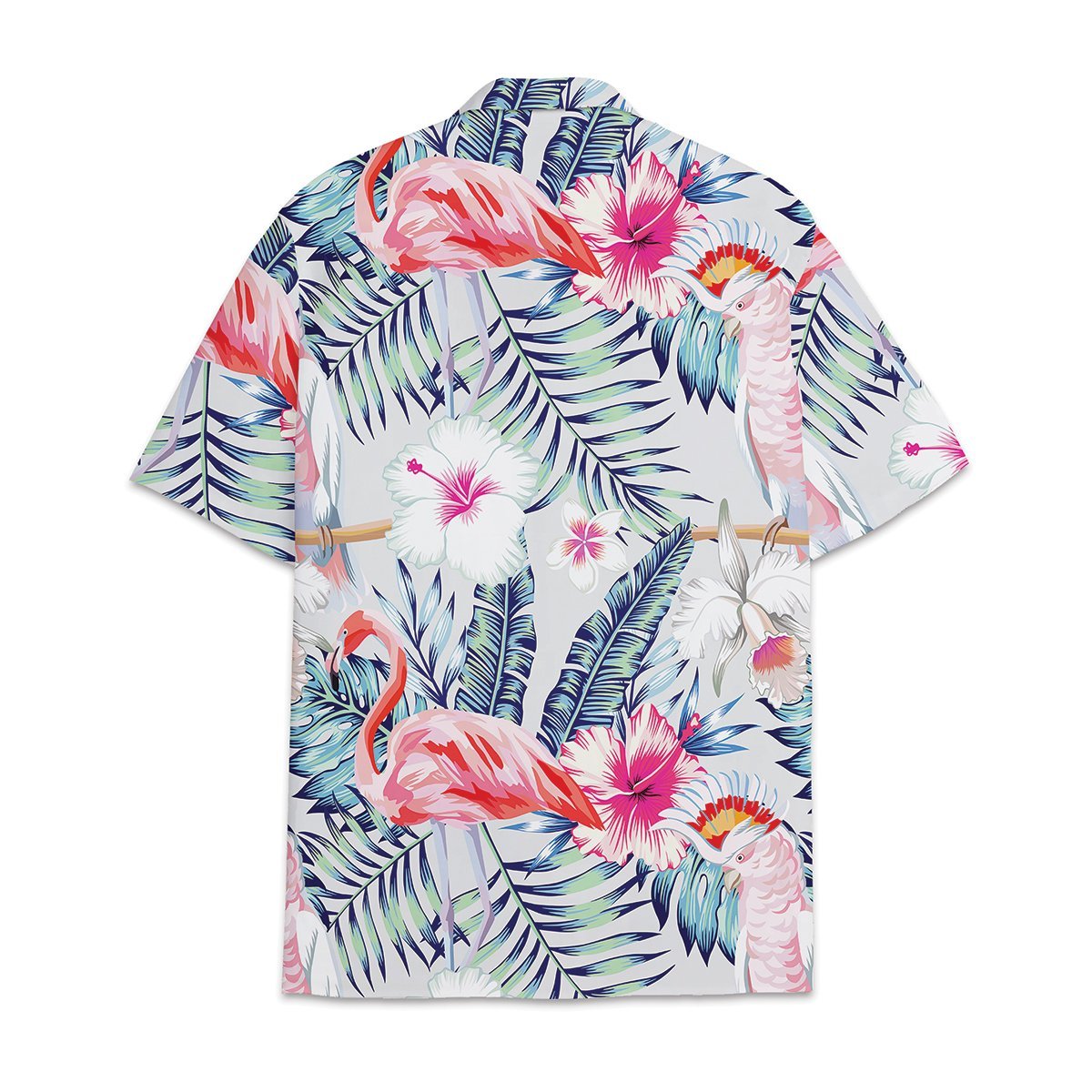 Hawaiian Shirt Flamingo Tropical Flower And Leaf Combined With Shirt