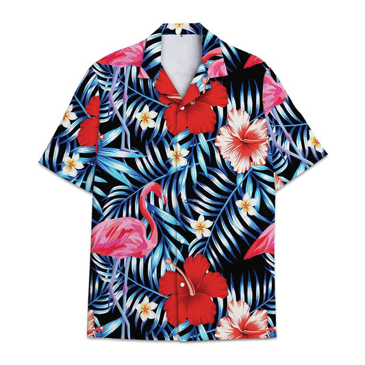 Hawaiian Shirt Flamingo Tropical Flower And Leaf Combined With Shirt