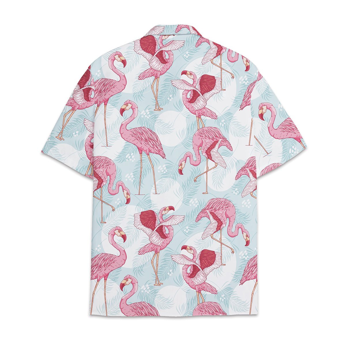 Hawaiian Shirt Tropical Flower And Leaf Combined With Flamingo Shirt