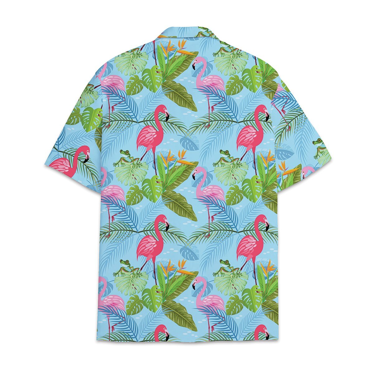 Hawaiian Shirt Tropical Flower And Leaf Combined With Flamingo Shirt