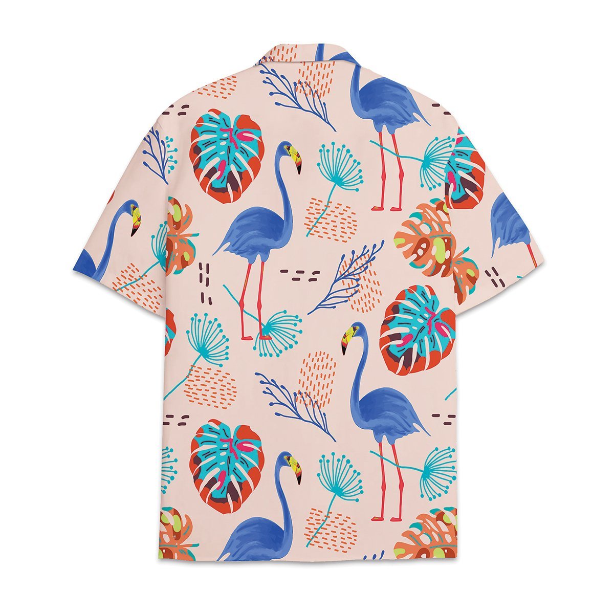 Hawaiian Shirt Tropical Flower And Leaf Combined With Flamingo Shirt