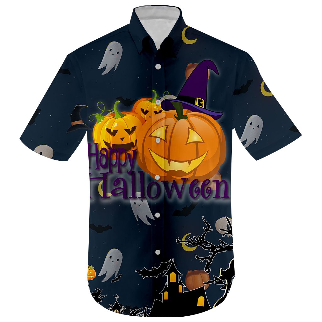 Smile Pumpkin Halloween Hawaiian Shirt Hawaiian Shirt