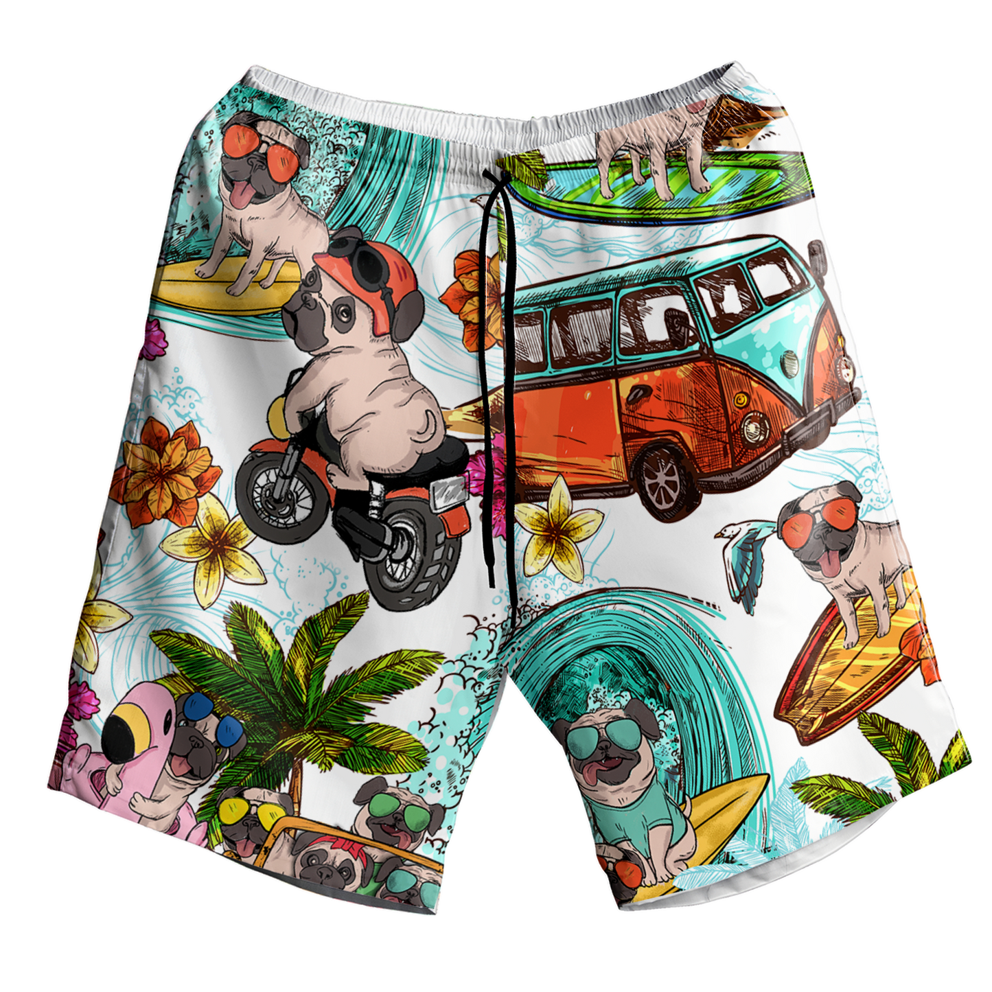 Pug Hawaiian Shirt Bt