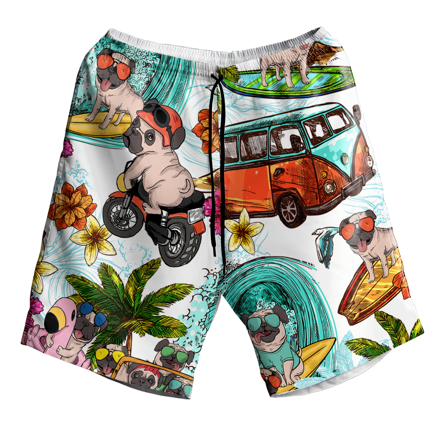 Pug Hawaiian Shirt Bt