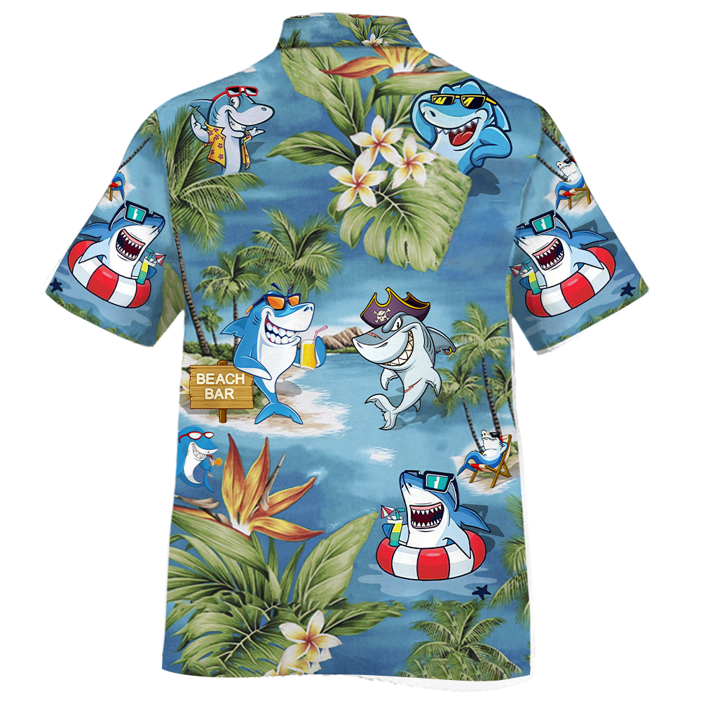 Shark Pattern Hawaiian Shirt