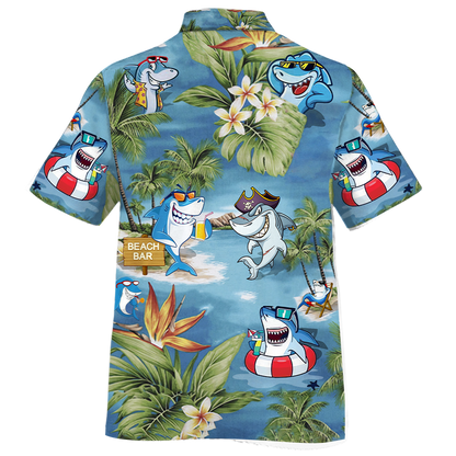 Shark Pattern Hawaiian Shirt