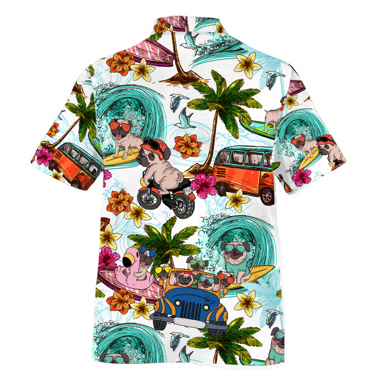 Pug Hawaiian Shirt Bt