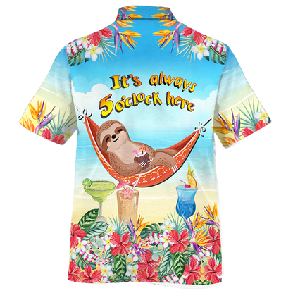 Sloth - Its Always 5 Oclock Here Hawaiian Shirt Du1907