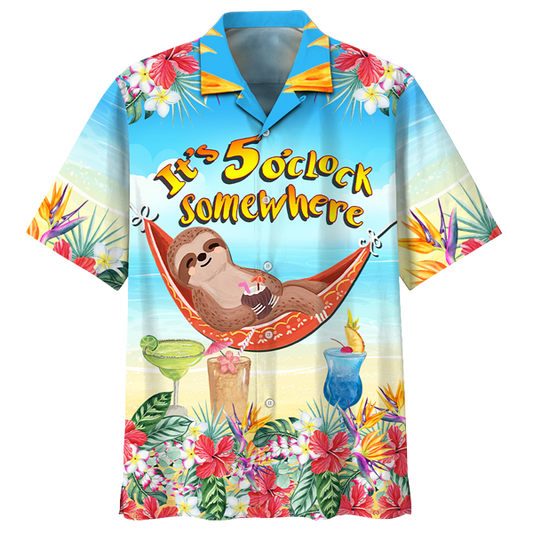 Sloth - Its 5 Oclock Somewhere Hawaiian Shirt Du1907