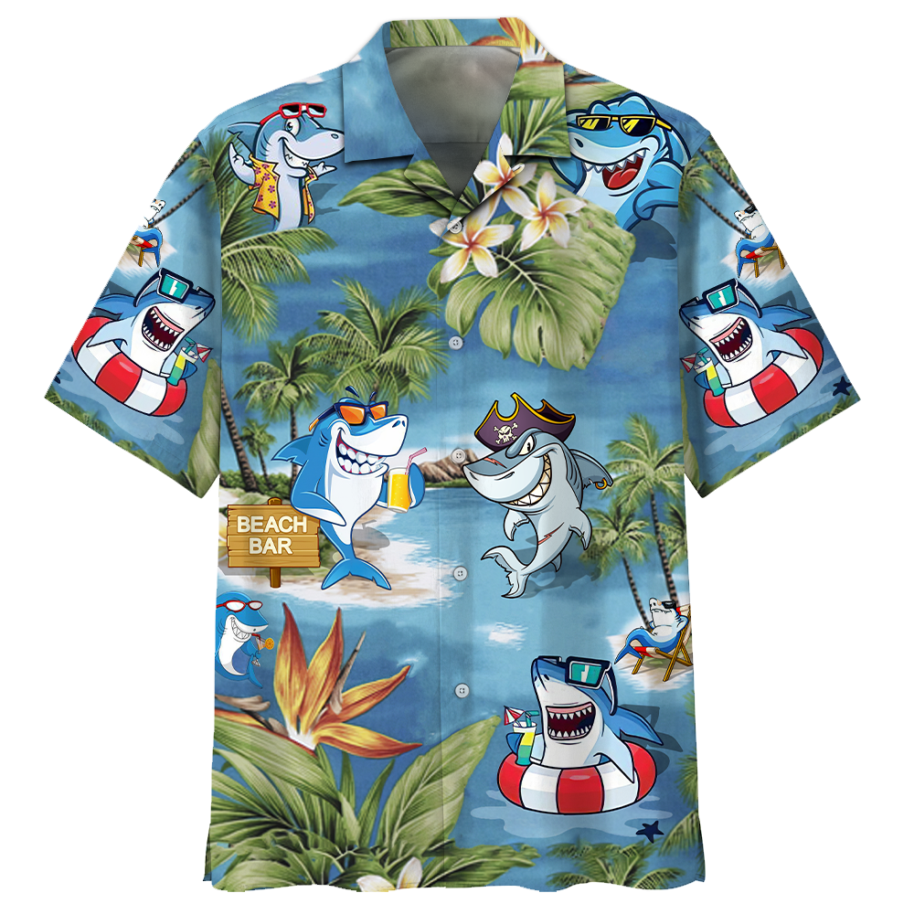 Shark Pattern Hawaiian Shirt