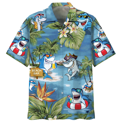 Shark Pattern Hawaiian Shirt