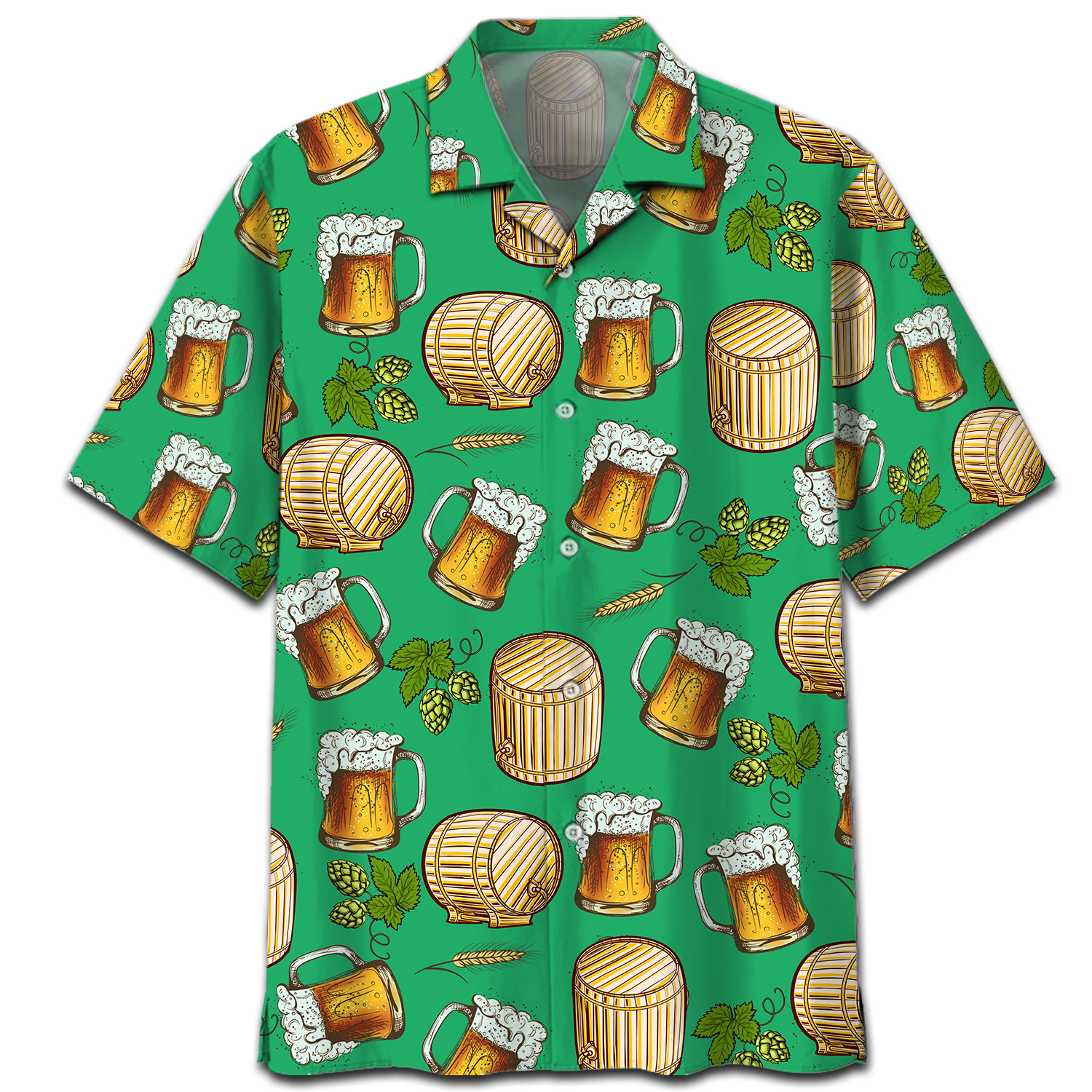 Beer Pattern Hawaiian Shirt K