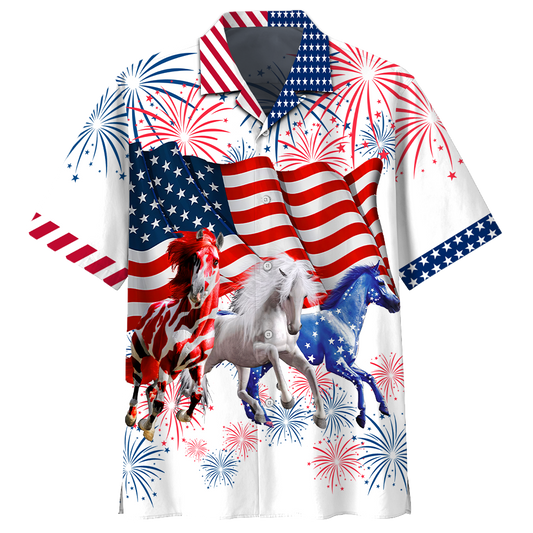 Americas Horses Hawaii Shirt Style 3 Hawaiian Shirt