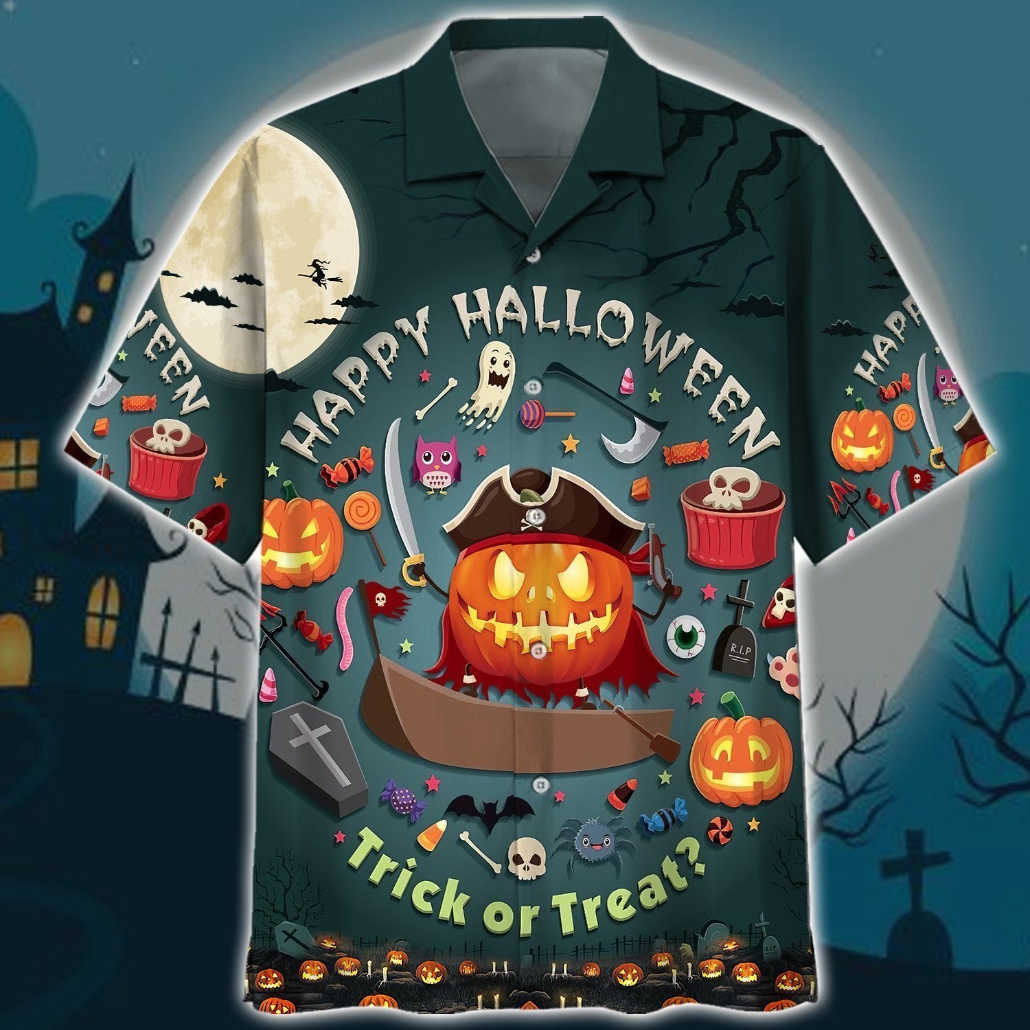 Pumpkin Halloween Hawaiian Shirt | For Men & Women | Adult | HW9287