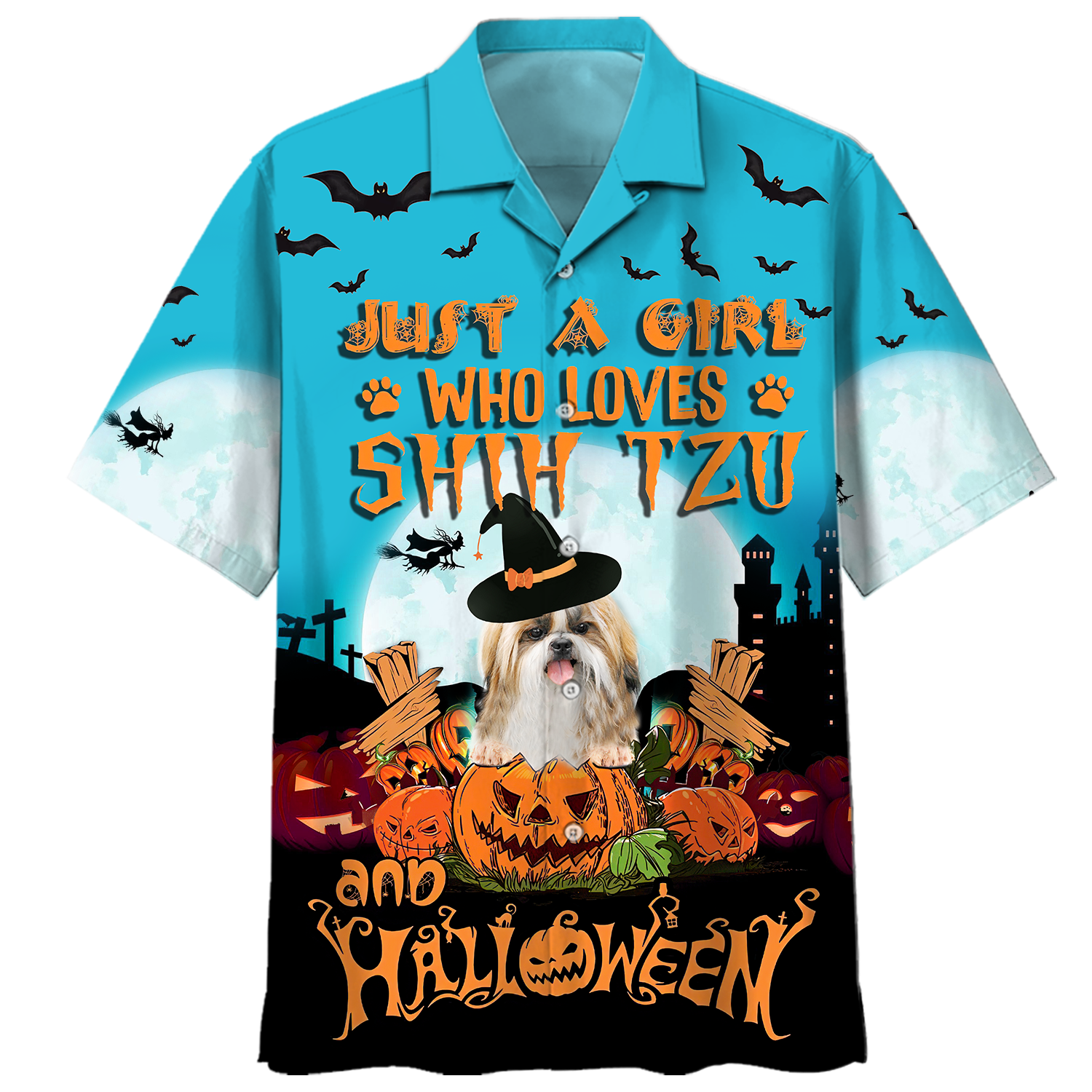 Shih Tzu Halloween Hawaiian Shirt | For Men & Women | Adult | HW9290