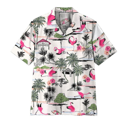 Flamingo Yoga 3D All Over Printed Hawaiian Shirt | Unique Beach