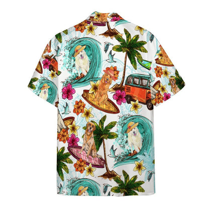 Enjoy Surfing With Retriever Dog Hawaiian Shirt | For Men & Women | Adult | HW6439