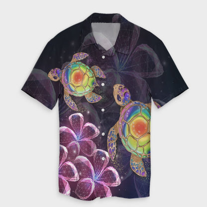 Hawaii Galaxy Turtle Hibiscus Hawaiian Shirt - AH