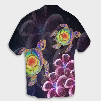 Hawaii Galaxy Turtle Hibiscus Hawaiian Shirt - AH