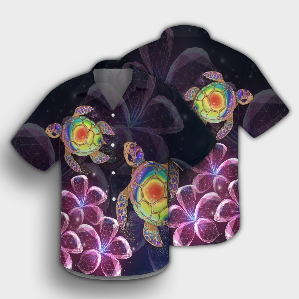 Hawaii Galaxy Turtle Hibiscus Hawaiian Shirt - AH