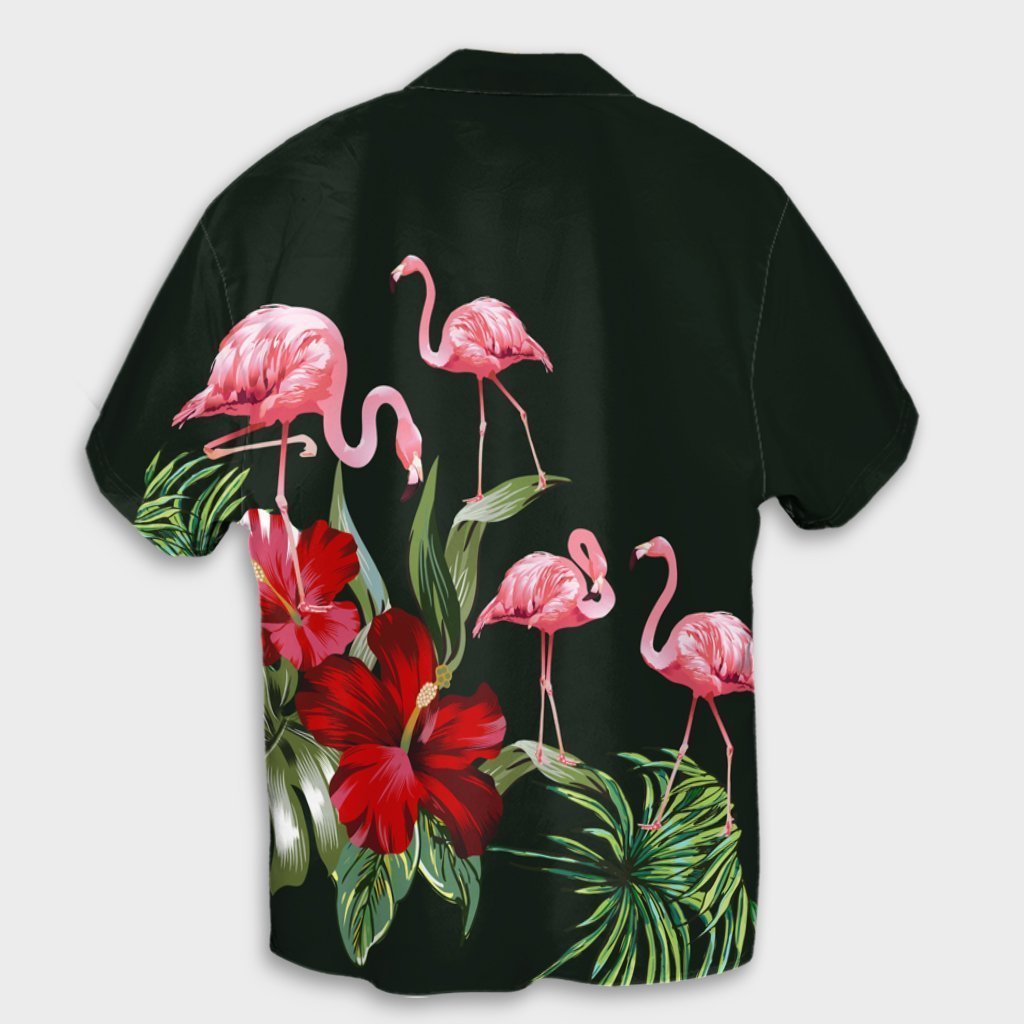 Hawaii Hibiscus Flamingo Hawaiian Shirt - AH