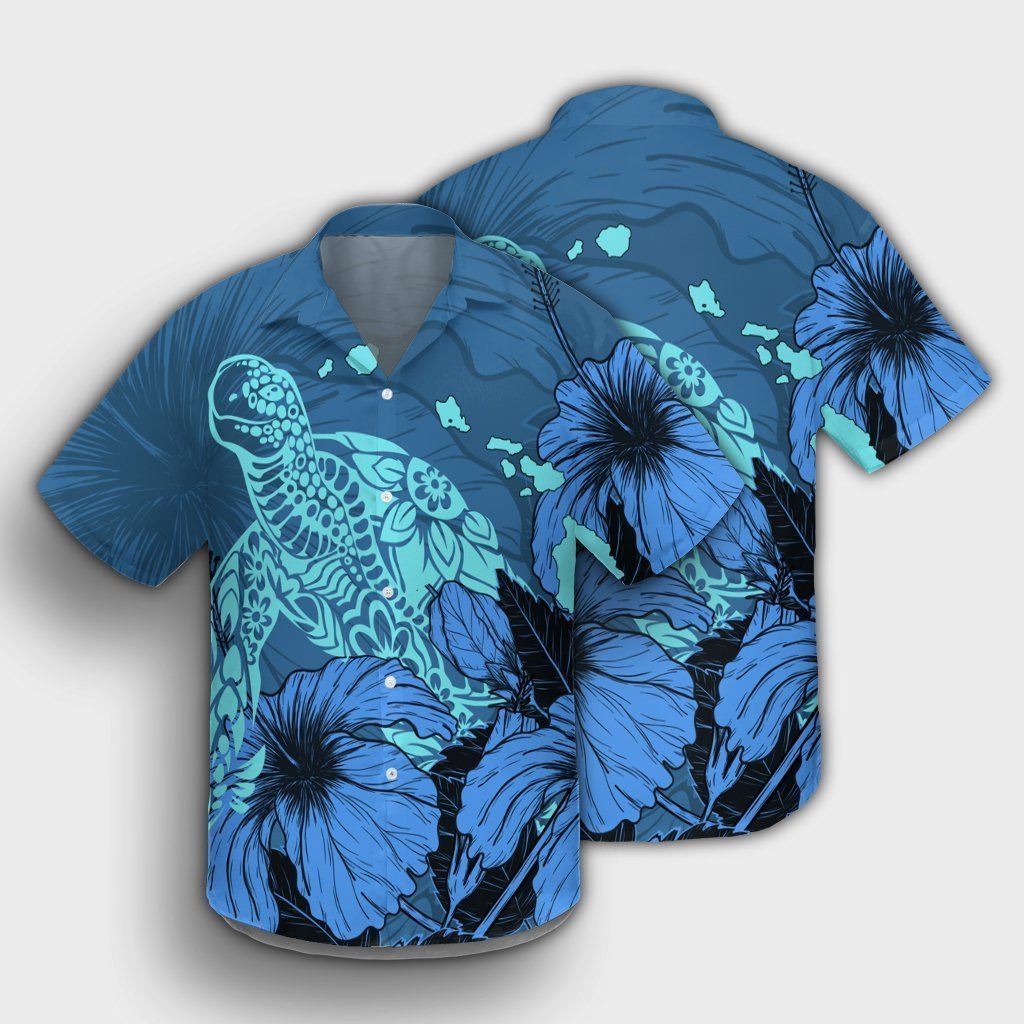 Hawaii Hibiscus Turtle Hawaiian Shirt - AH