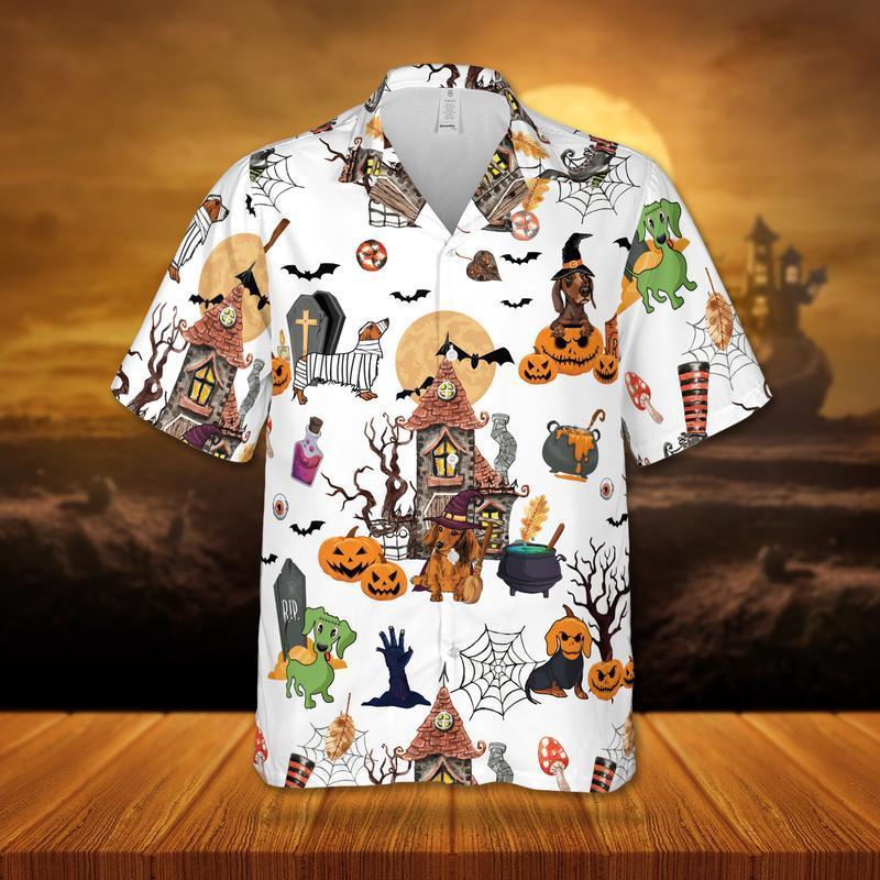 Dachshund Halloween Hawaiian Shirt | For Men & Women | Adult | HW9238