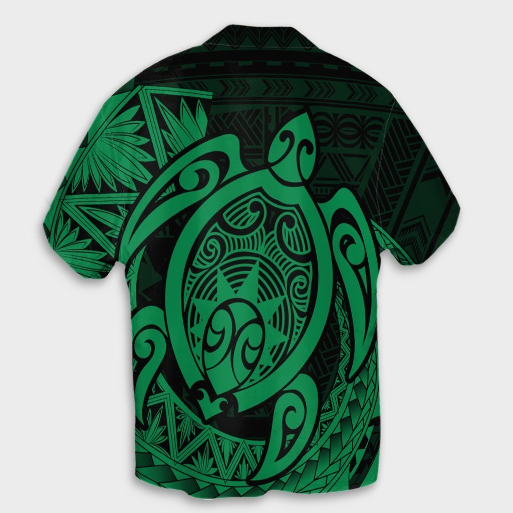 Hawaii Polynesian Turtle Hawaiian Shirt - Green - AH