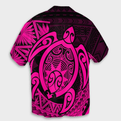 Hawaii Polynesian Turtle Hawaiian Shirt - Pink - AH