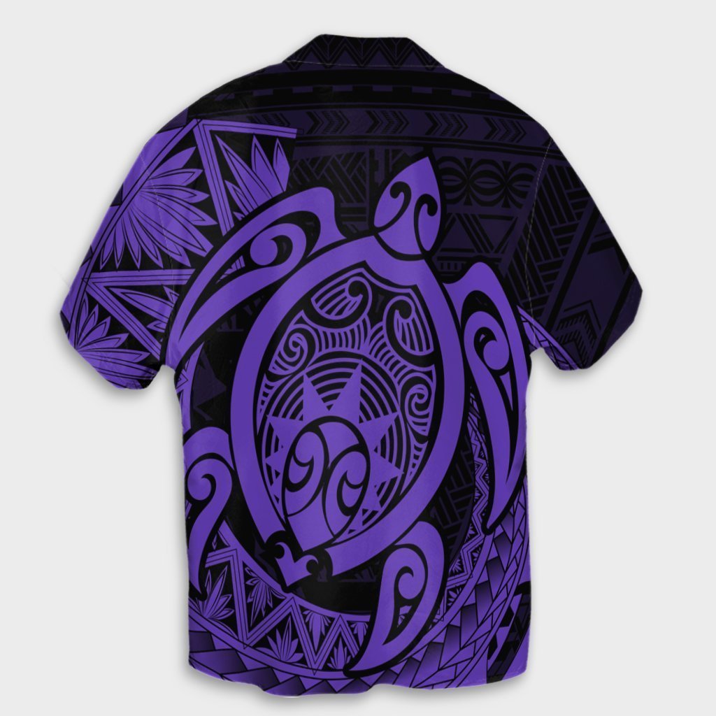 Hawaii Polynesian Turtle Hawaiian Shirt - Purple - AH