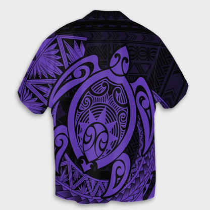 Hawaii Polynesian Turtle Hawaiian Shirt - Purple - AH