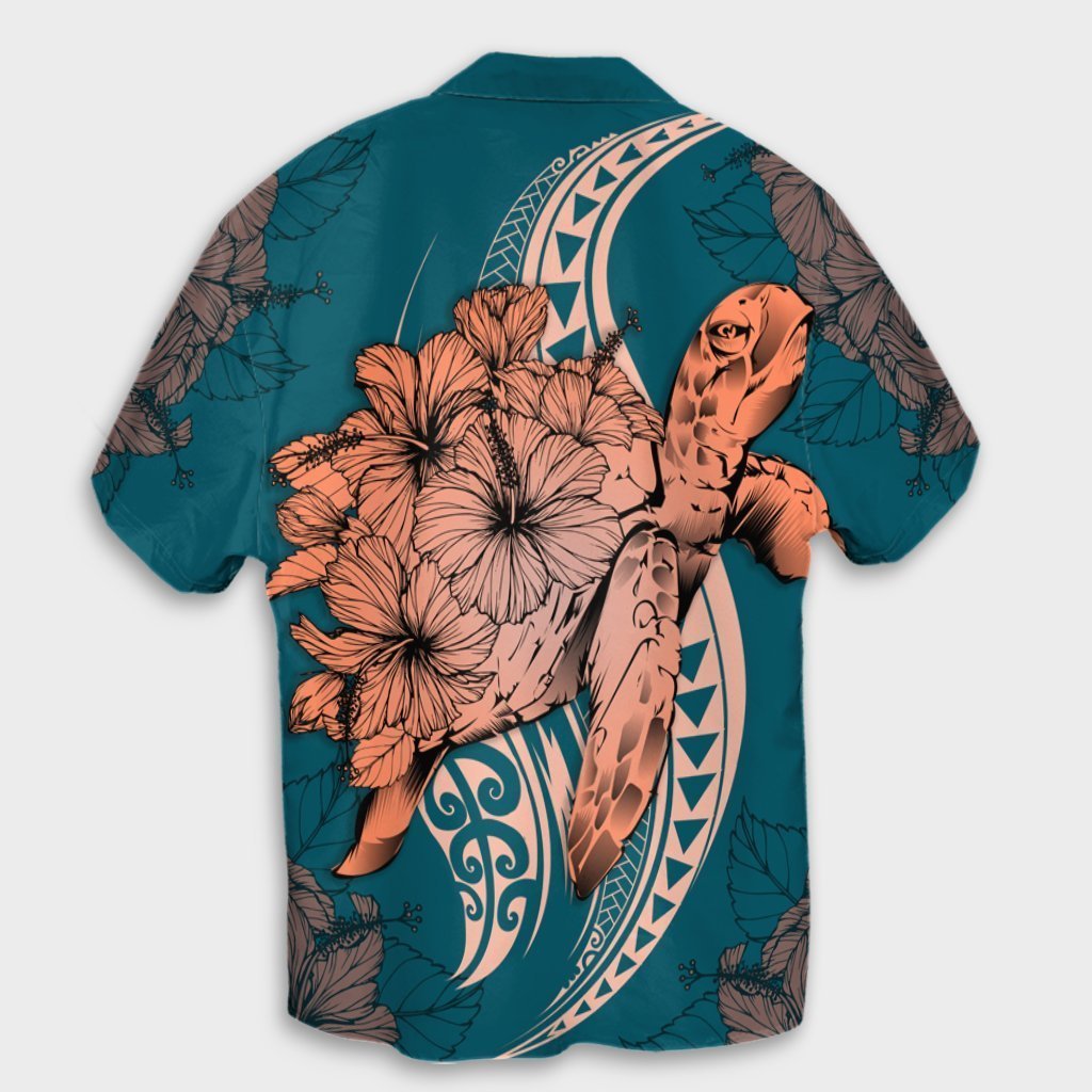 Hawaii Polynesian Turtle Hibiscus Hawaiian Shirt - AH