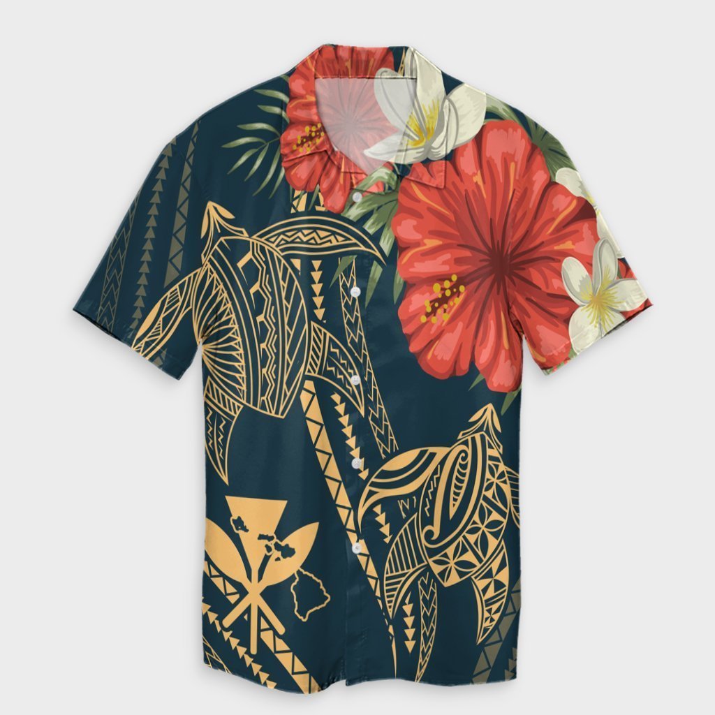 Hawaii Polynesian Turtle Hibiscus Hawaiian Shirt - Nolan Style - AH