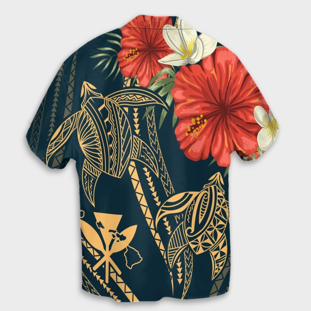 Hawaii Polynesian Turtle Hibiscus Hawaiian Shirt - Nolan Style - AH