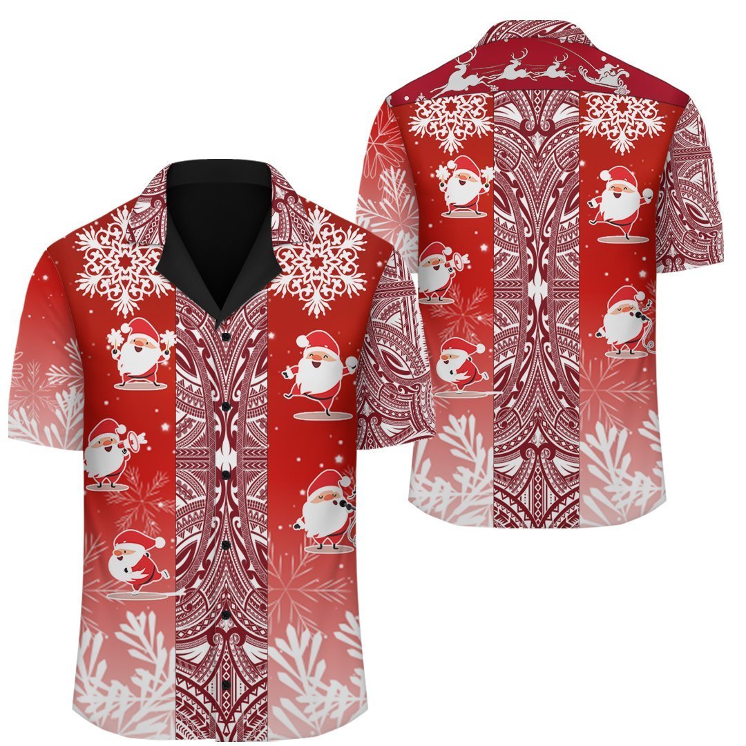 Hawaii Santa Claus Christmas Polynesia Hawaiian Shirt - Zu Style