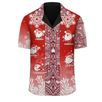 Hawaii Santa Claus Christmas Polynesia Hawaiian Shirt - Zu Style