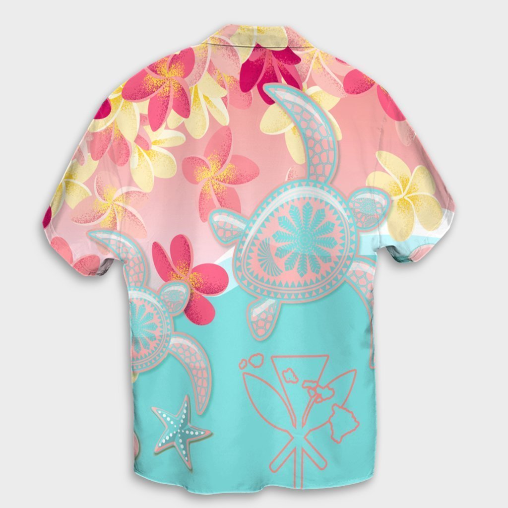 Hawaii Sea Turtle Plumeria Hawaiian Shirt - AH