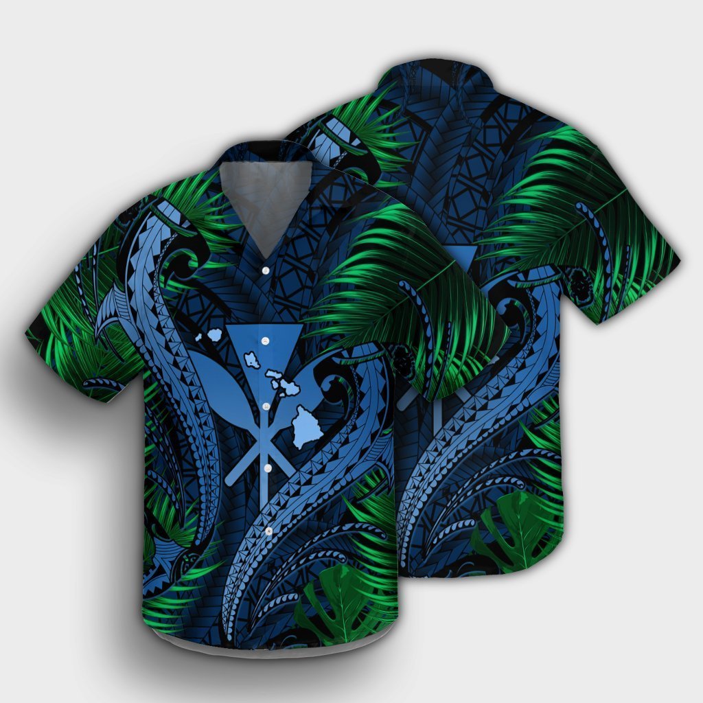 Hawaii Shark Polynesian Tropical Hawaiian Shirt - Pastel - AH