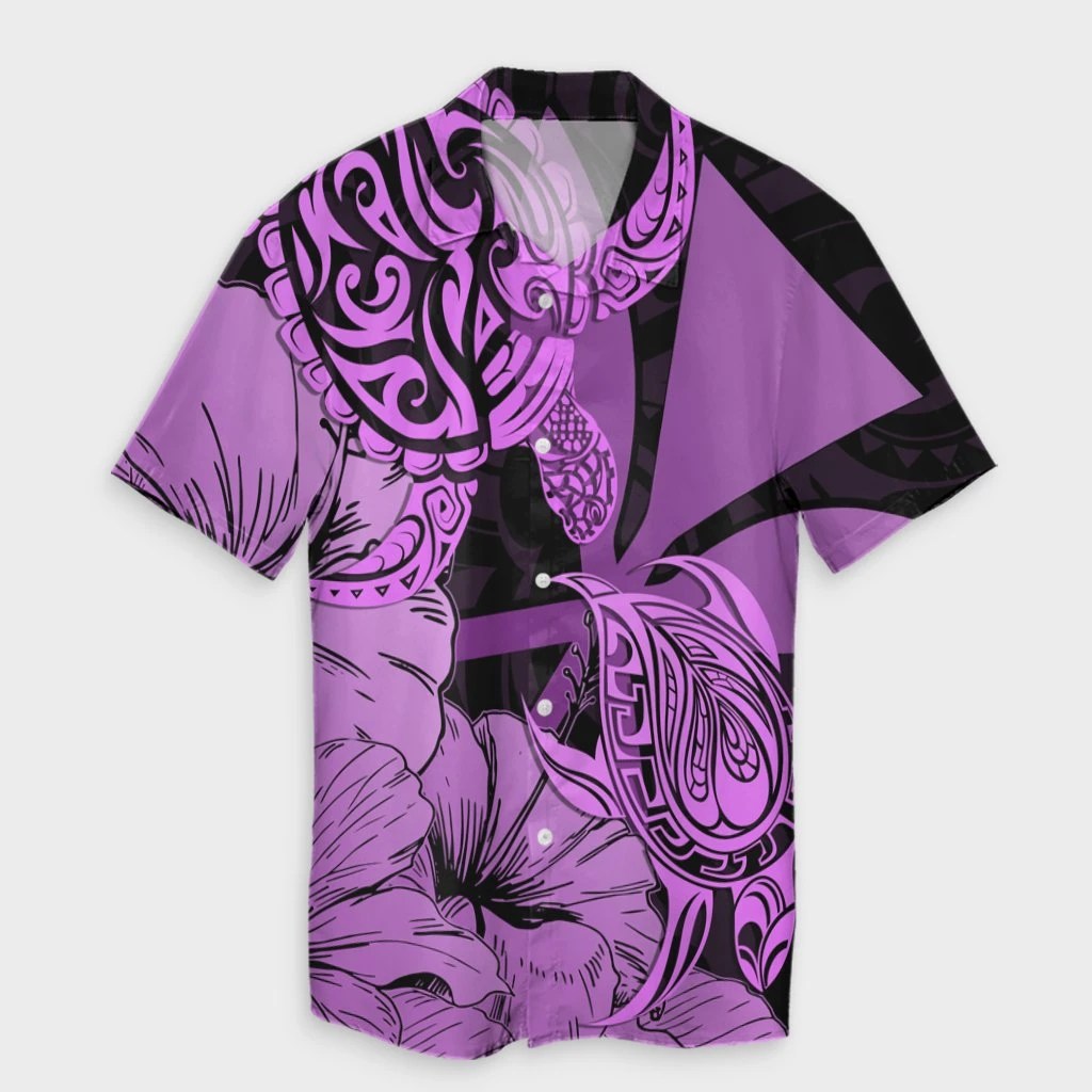 Hawaii Turtle Hawaiian Shirt Polynesian Hibiscus Art Ver 2.0 Pink  