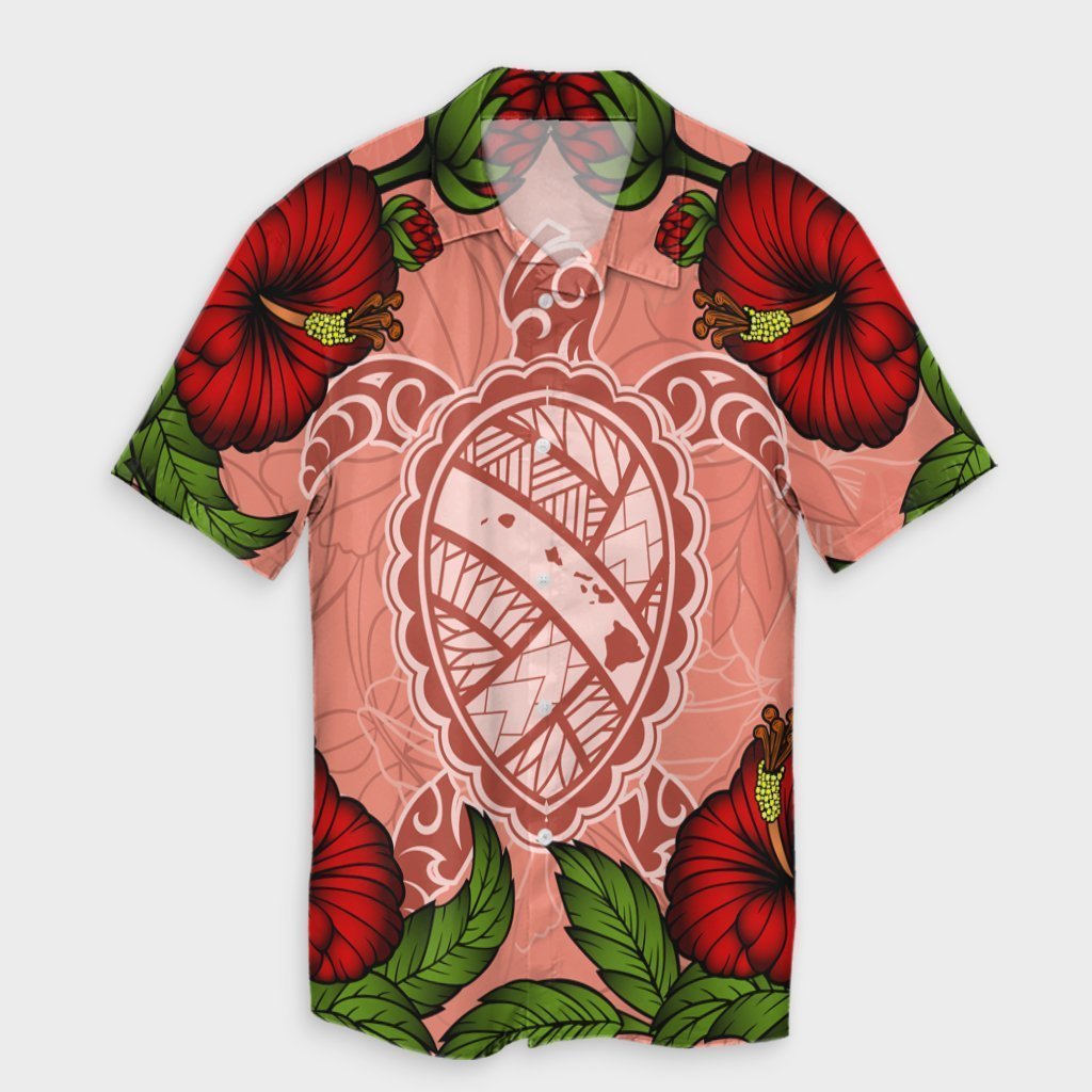 Hawaii Turtle Hibiscus Pink Hawaiian Shirt - Fide Style - AH