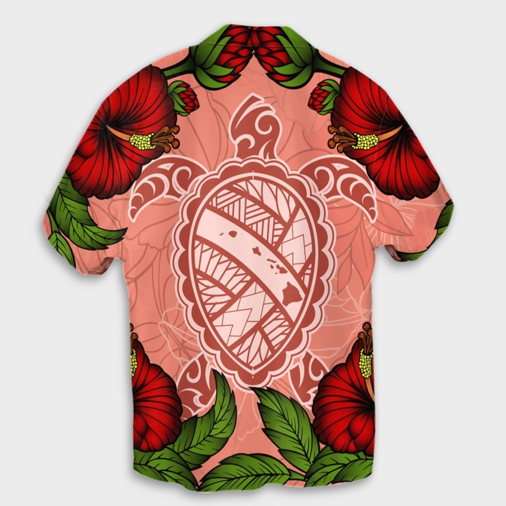 Hawaii Turtle Hibiscus Pink Hawaiian Shirt - Fide Style - AH