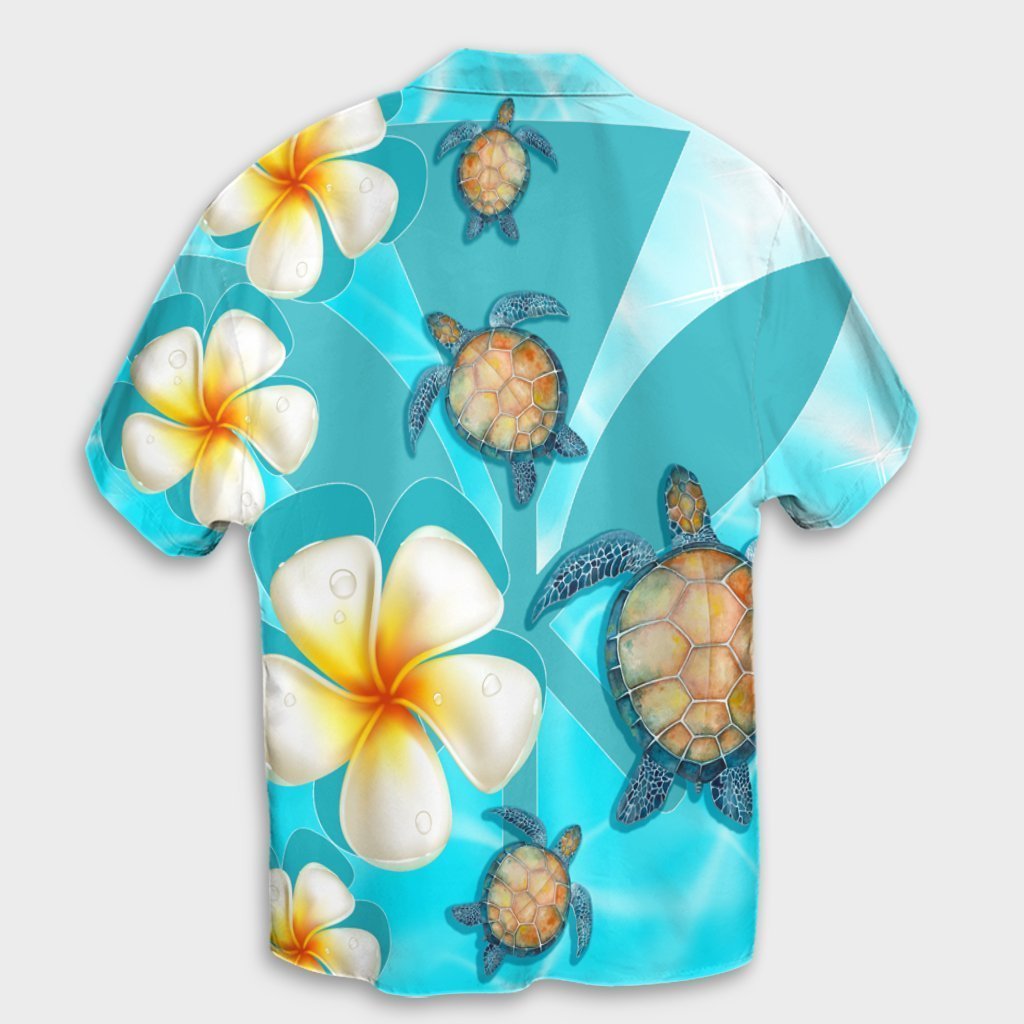 Hawaii Turtle Plumeria Kanaka Ocean Hawaiian Shirt - AH