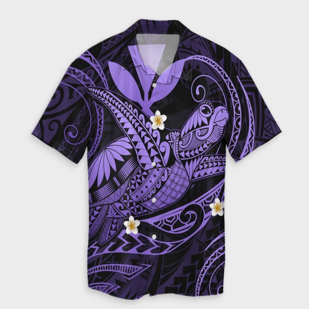 Hawaii Turtle Polyensian Hawaiian Shirt - Nane Style Purple - AH