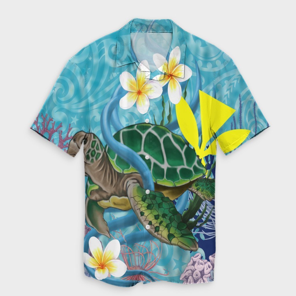 Hawaii Turtle Sea Cotral Polynesian Hawaiian Shirt - AH